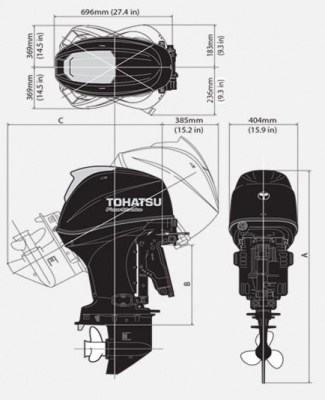 Лодочный мотор Tohatsu MFS 60A ETL